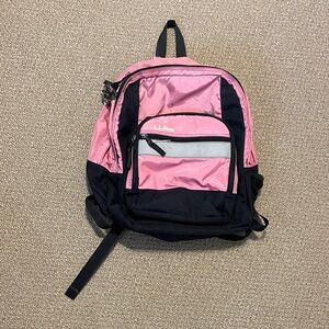 L.L. Bean Pink and Black Daypack